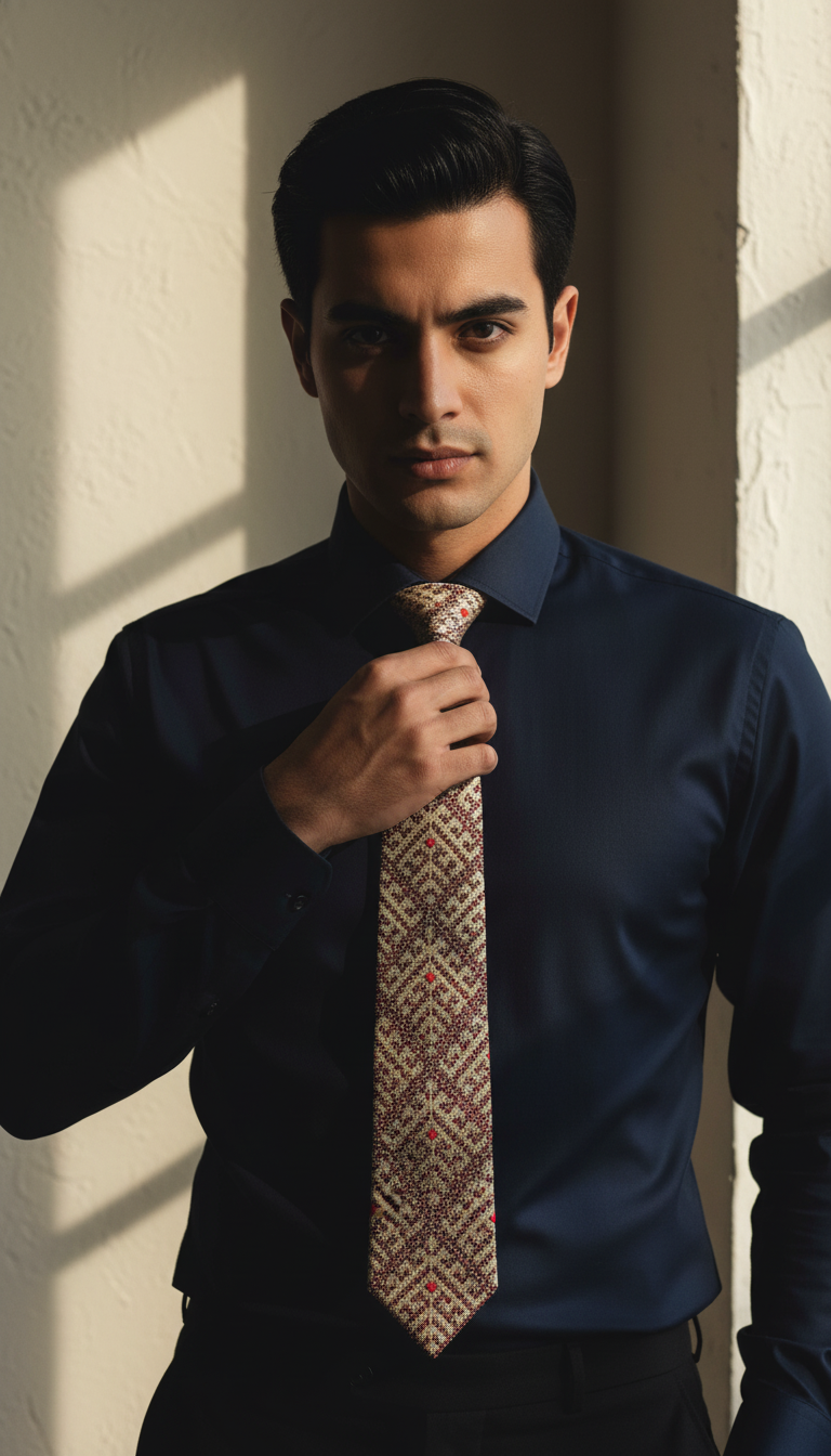 کراوات سوزندوزی بلوچی | دستدوز سنتی | کانسپت استور خانه دلشاد